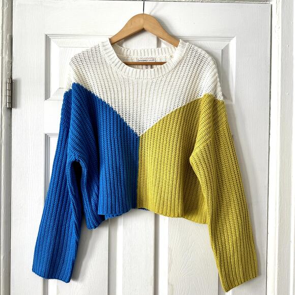 Sincerely Jules Colorblock Knit Sweater Sz XL - Picture 1 of 4
